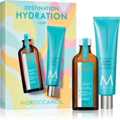 Набір олія для волосся та крем для рук Moroccanoil Destination Hydration Light